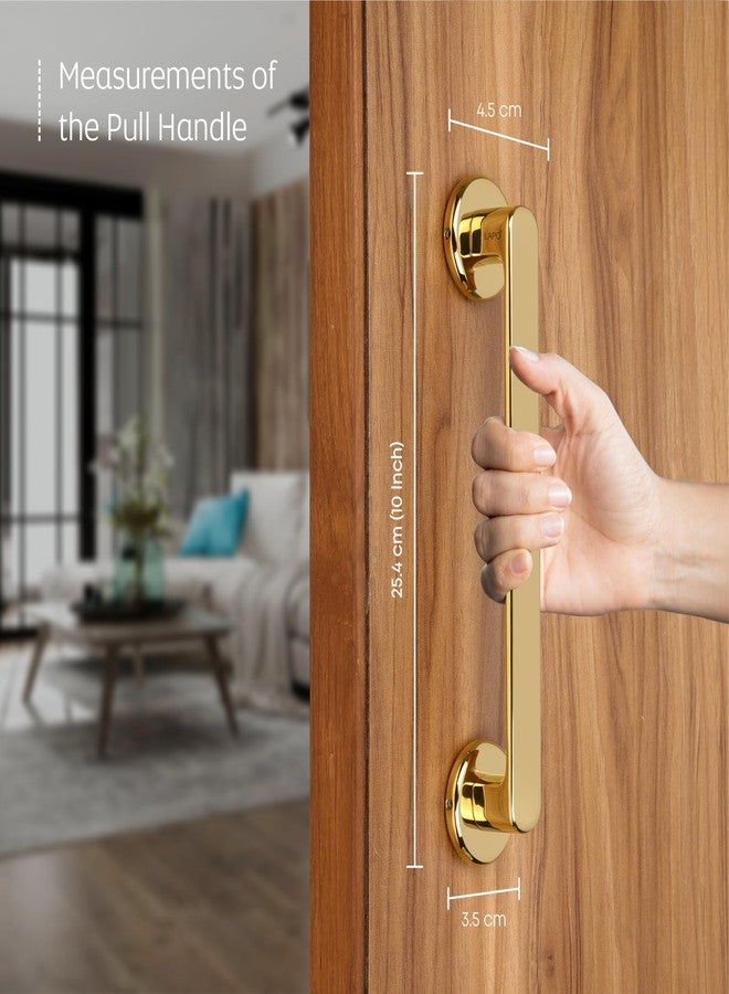 LAPO Polo Door Handles for Main Door | Main Door Handle | Door Handle | Zinc Alloy(10 Inches-Pack of 1) Gold Finish | 3 Years Warranty - Image 5